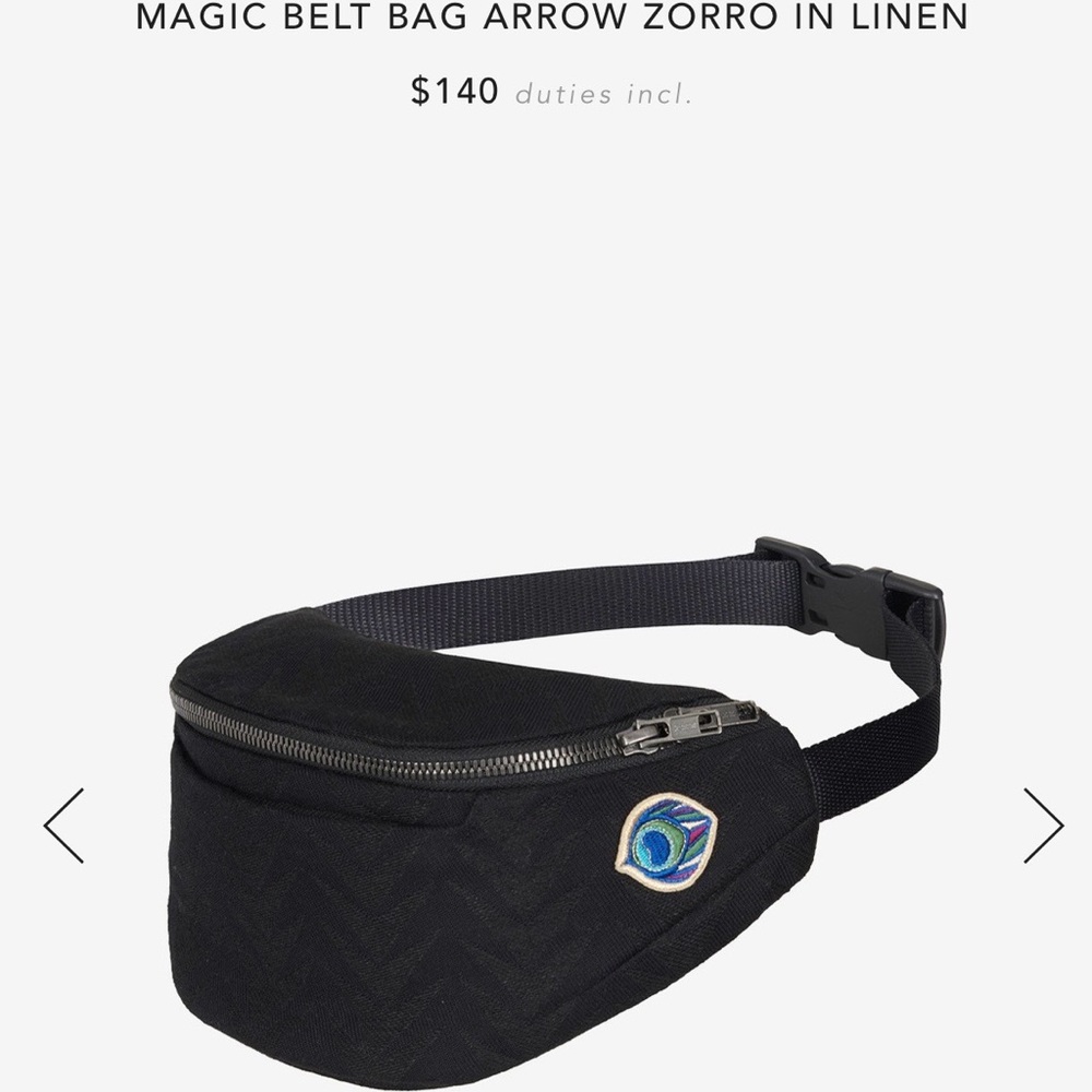Artipoppe - MAGIC BELT BAG ARROW ZORRO IN LINEN